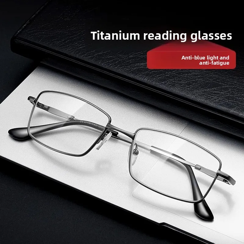 

Мужские прямоугольные очки для чтения, ультралегкие очки для чтения с защитой от синего света, индивидуальные очки по рецепту для коррекции близорукости