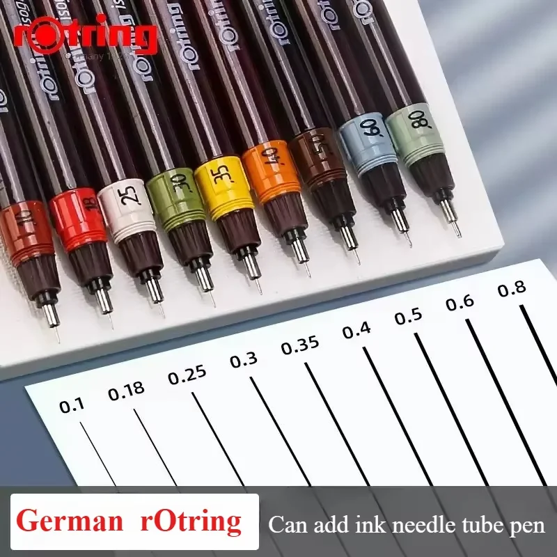 1pc Rotring Isograph Needle Pen 0.1-0.8mm Repeated Replacement Nib Addable Ink Hook Line Pen Hand-Painted/ Drawing Pen