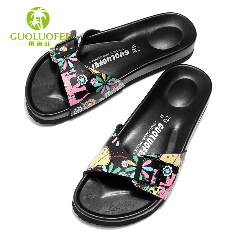 Summer Women PU Slippers Women Flat Heel Luxury Outdoor Beach  Female Sandals Ladies Trend Brand Design Slides Shoes