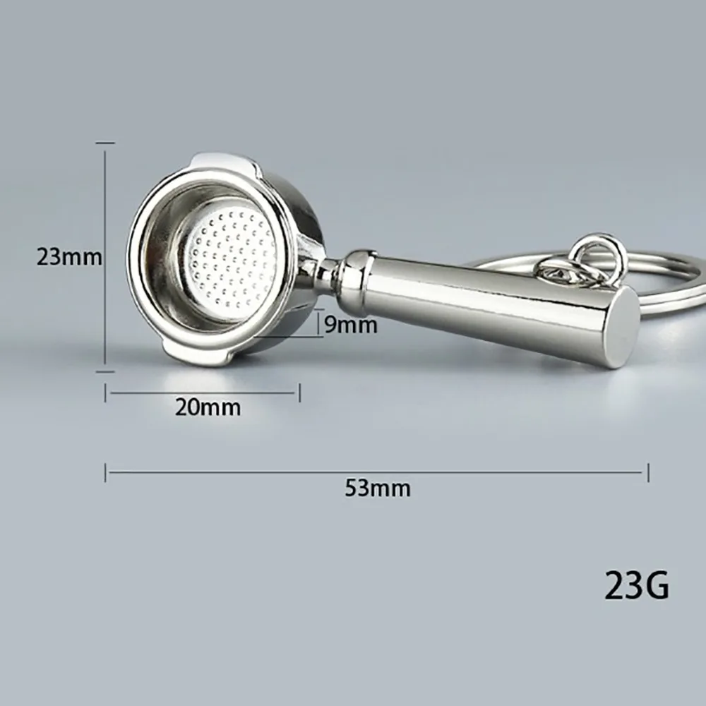 Metalowy brelok 3D w kształcie dzbanka do kawy, mini breloczek z uchwytem do kawy, kreatywny i uroczy brelok do kluczy w kształcie dzbanka Moka, mała zawieszka.