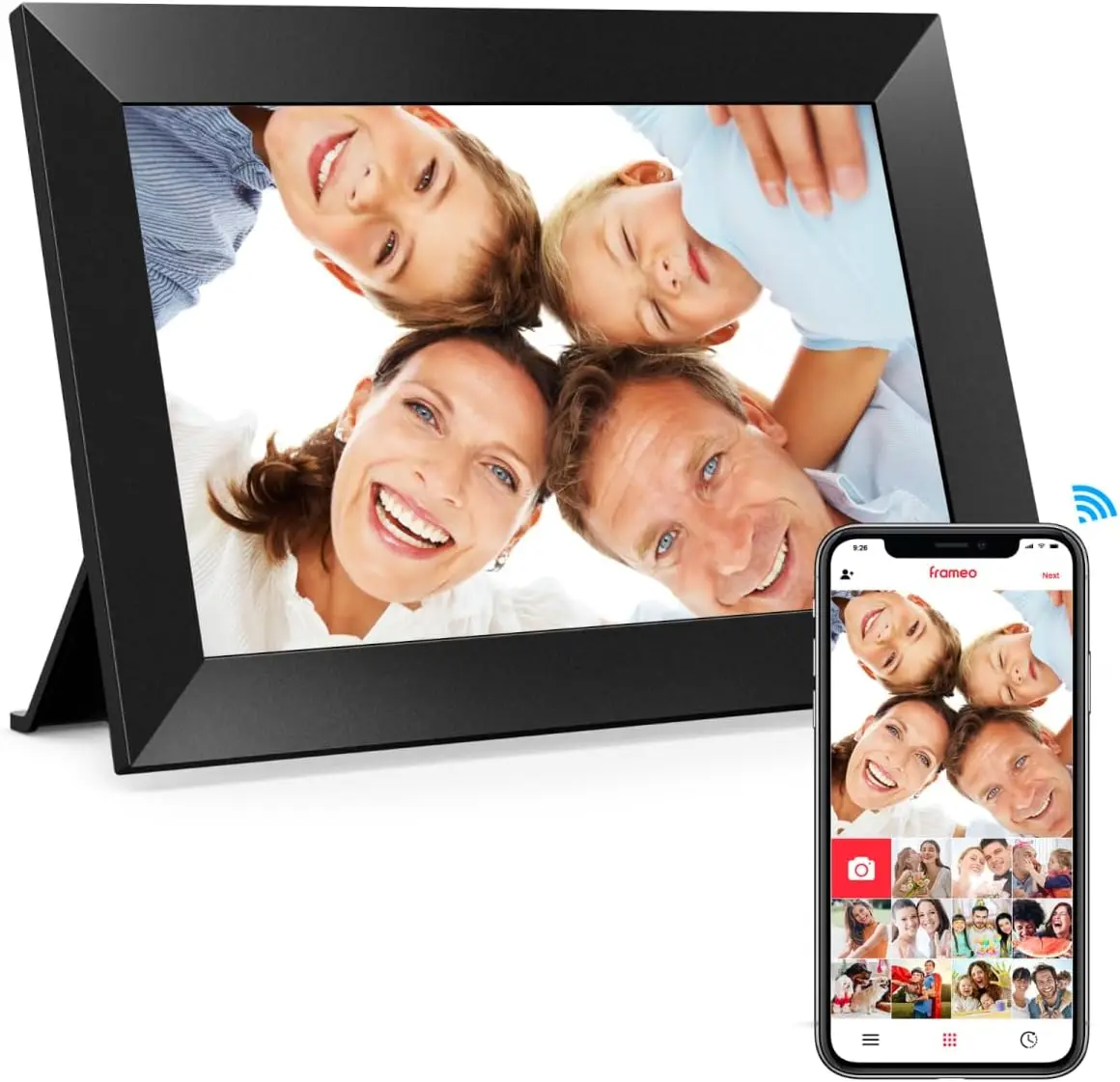 

10.1 Inch WiFi Digital Picture Frame, 1280x800 HD IPS Touch Screen Photo Frame Electronic, 32GB Memory, Auto-Rotate