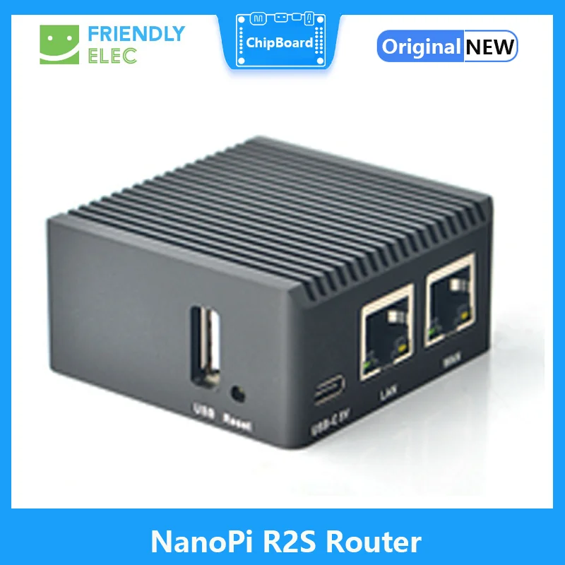 

Friendly NanoPi R2S Router Oficial Metal Shell OpenWrt System RK3328 Mini Router Dual Gigabit Port Router 1GB of Large Memory