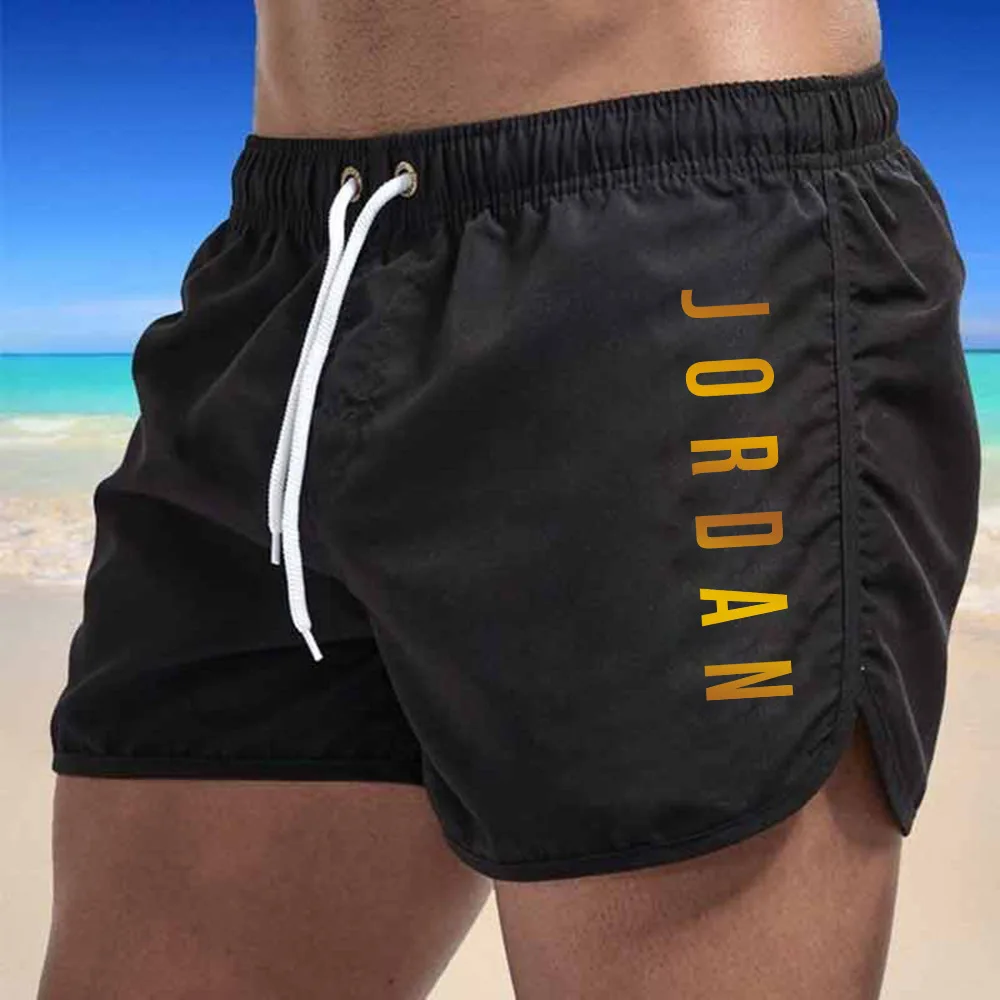 2024 Summer Men's Quick-drying Sports Shorts Youth Casual Beach Pants Printed Shorts Multi-color Optional Men Shorts  Pants