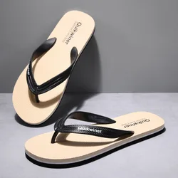 Summer PVC Beach Slippers  Soft Bottomed Flip Flops  Men's Outdoor Anti Slip and Wear-resistant Sandals