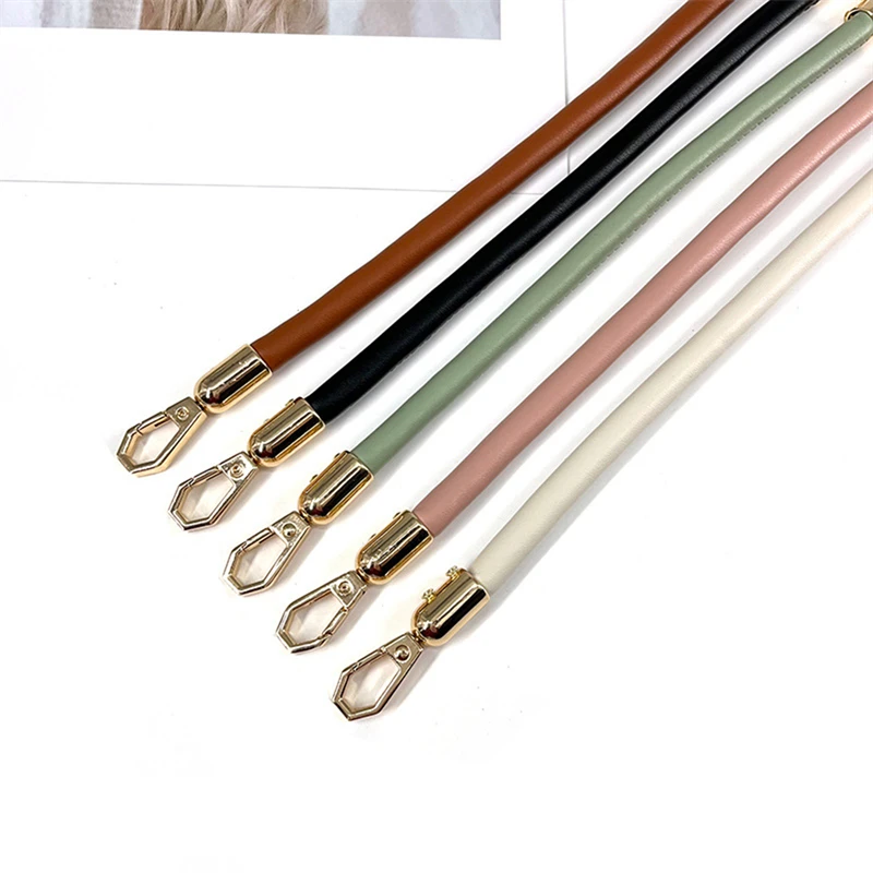 30CM PU Leather Bag Strap Handbags Handles For Handbag Short Bag Strap Purse Strap Golden Buckle Replacement Bag Belt Band