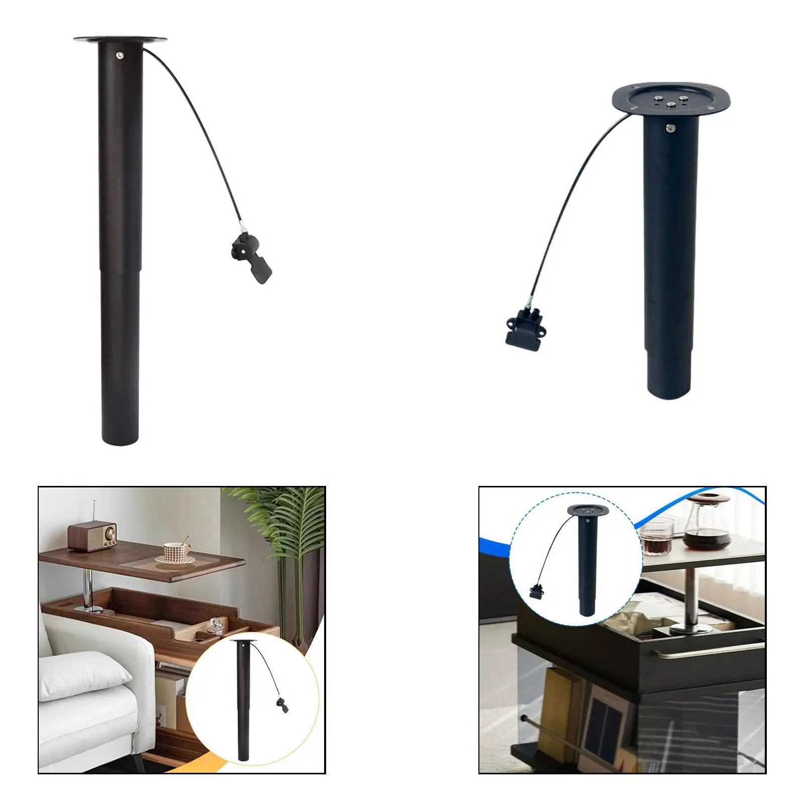 コーヒーテーブル用昇降機構、手動、調整可能、組み立て式、垂直デスク、サイドテーブル用アクセサリー