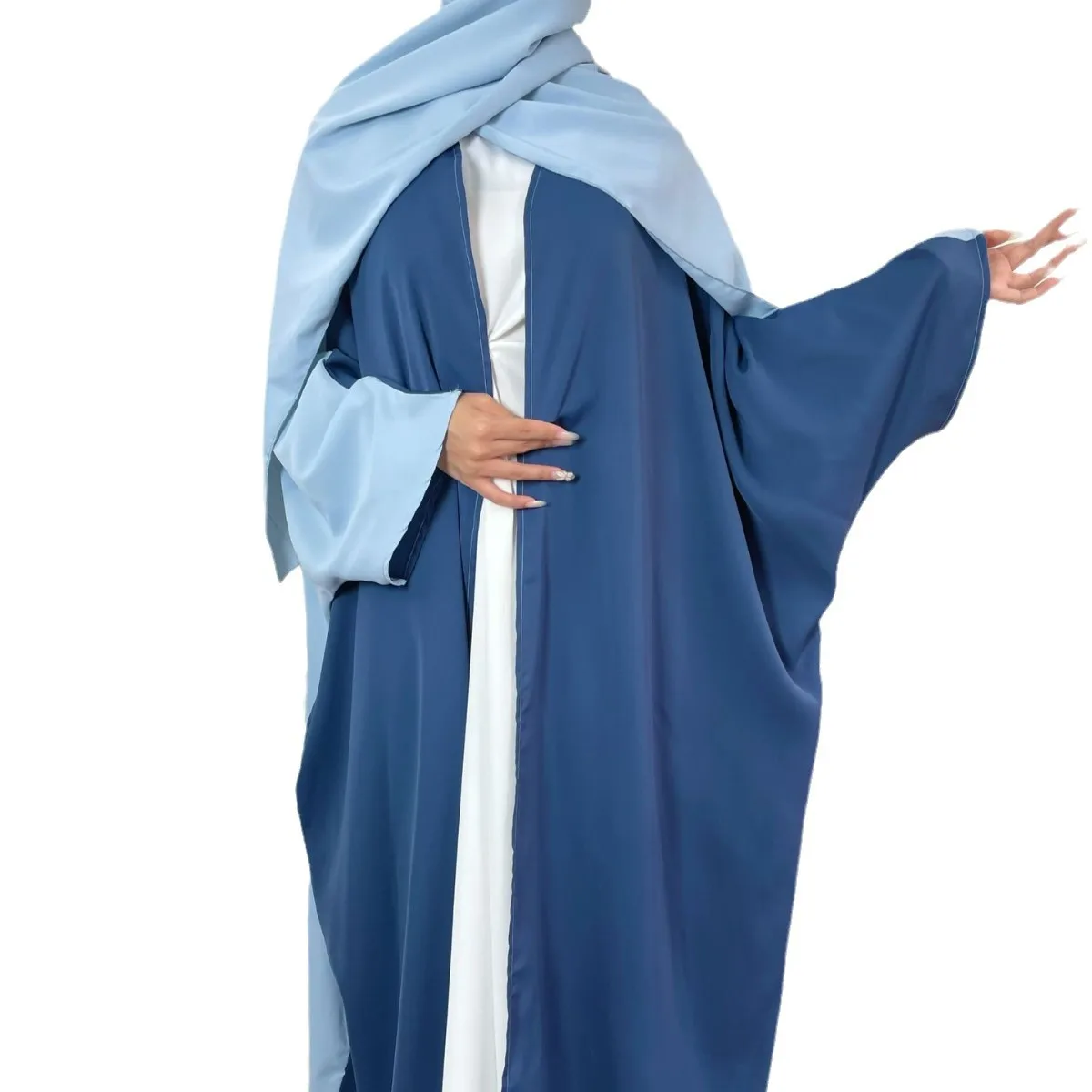 

2025 Ramadan Dubai Open Kimono Abaya Cardigan Islam Muslim Dress for Women Kebaya Robe Musulmane Femme Jalabiya Eid Kaftan Gown