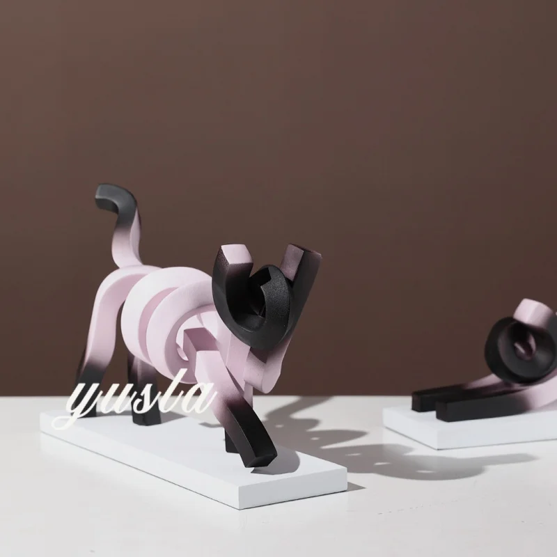 Simple and cute cartoon living room TV cabinet decorations