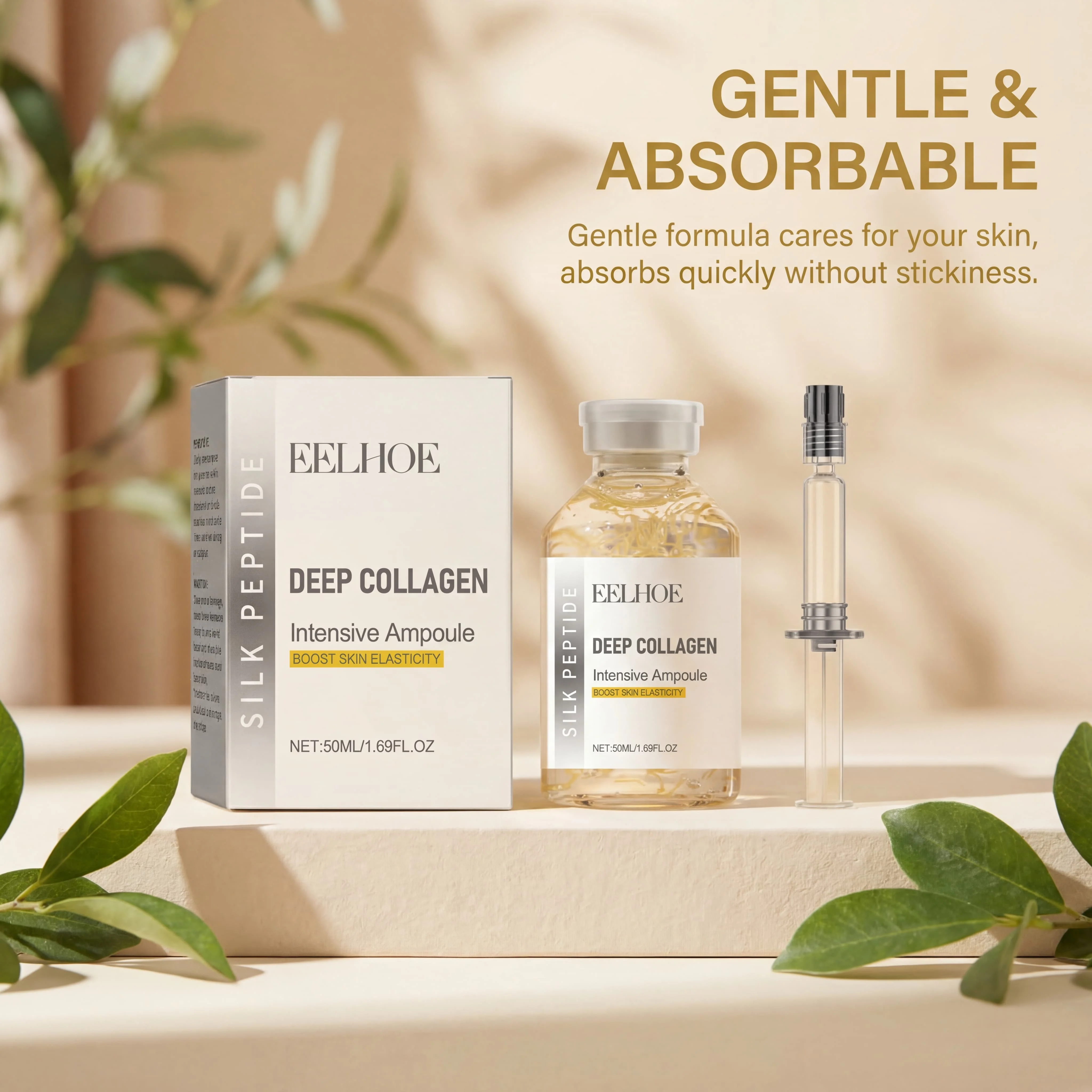 Ampolla de Péptidos con Esencia de Colágeno Profundo, Efecto Lifting Intensivo, Reafirma y Mejora la Elasticidad de la Piel, Reduce las Arrugas del Rostro, Sérum para el Cuidado de la Piel