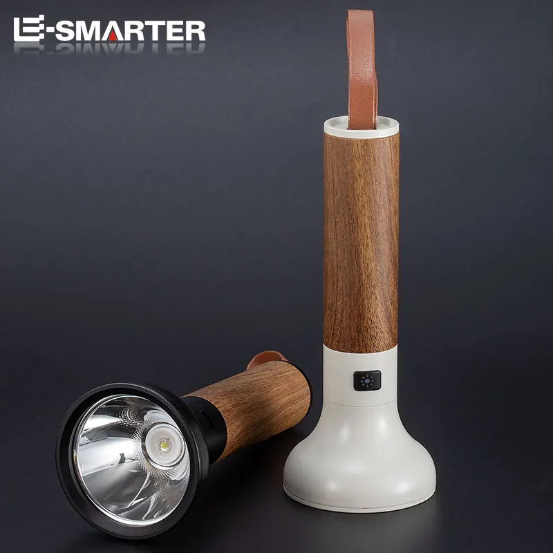 

Мощный фонарик, внешний водонепроницаемый фонарь для кемпинга со встроенной батареей и имитацией дерева