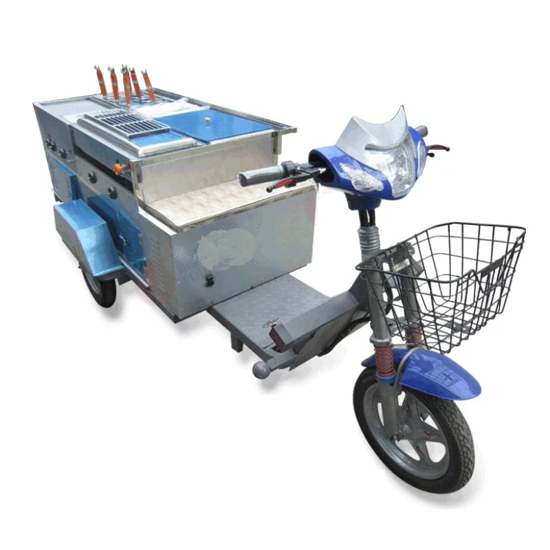 Freidora de Gas multifuncional 5 en 1, caldera de fideos, fuente de Chocolate, aperitivos, camiones de comida, triciclo, remolque de comida móvil para todos