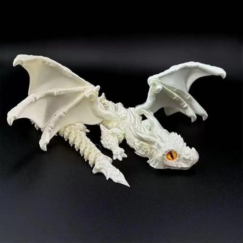 Neuer 3D-gedruckter Wyvern-Drache mit Flügeln, Simulationsmodell, Geschenk, bewegliche Drachen, Fidget-Drachen, Desktop-Ornamente