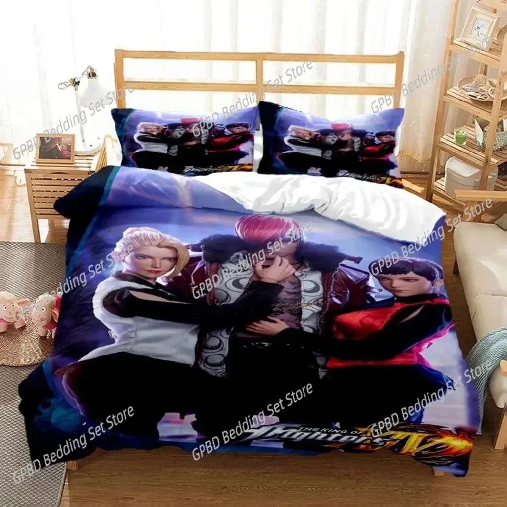 Anime King of Fighters KOF Bedding Set Single Twin Double Queen King Cal King Size Bed Linen Set