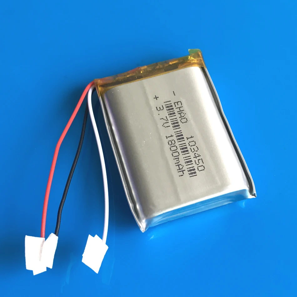 3 szt. 3.7V 2000mAh polimer akumulator litowy 103450 + 3 przewody do rękawice rozgrzewające GPS DVD zestaw słuchawkowy do kamery e-book