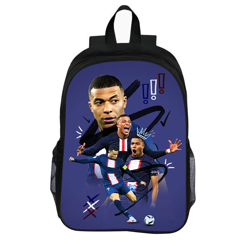 M-Mbappe Backpack Football Star School Large Capacity Backpack for Child Light Weight Child Knapsack Rucksack Best Gift