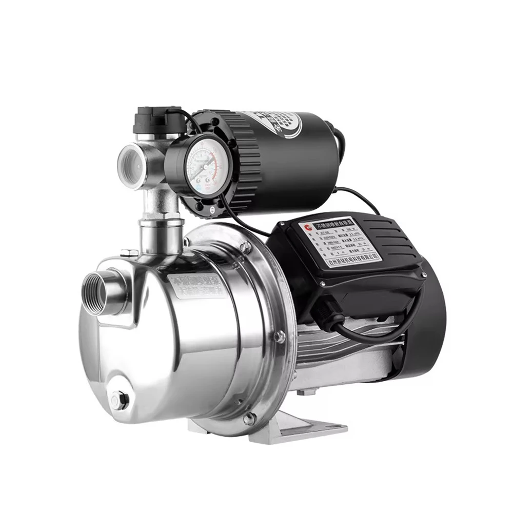 

Электрический самовсасывающий насос из нержавеющей стали 370 Вт/750 Вт/1500 Вт, струйный насос для повышения давления водопроводной воды, бытовой автоматический насос с функцией самовсасывания