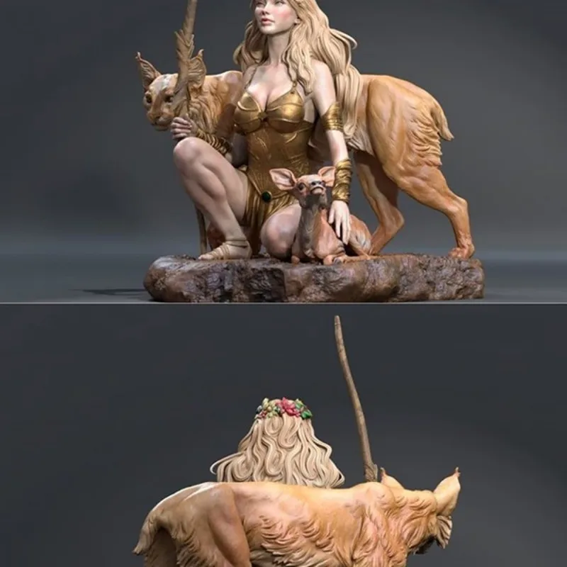 1/24 Scale Artemis Zenobia Resin Figure Model Kit Greek Mythology Miniature Toy Self-Assembled Unpainted 3D printing