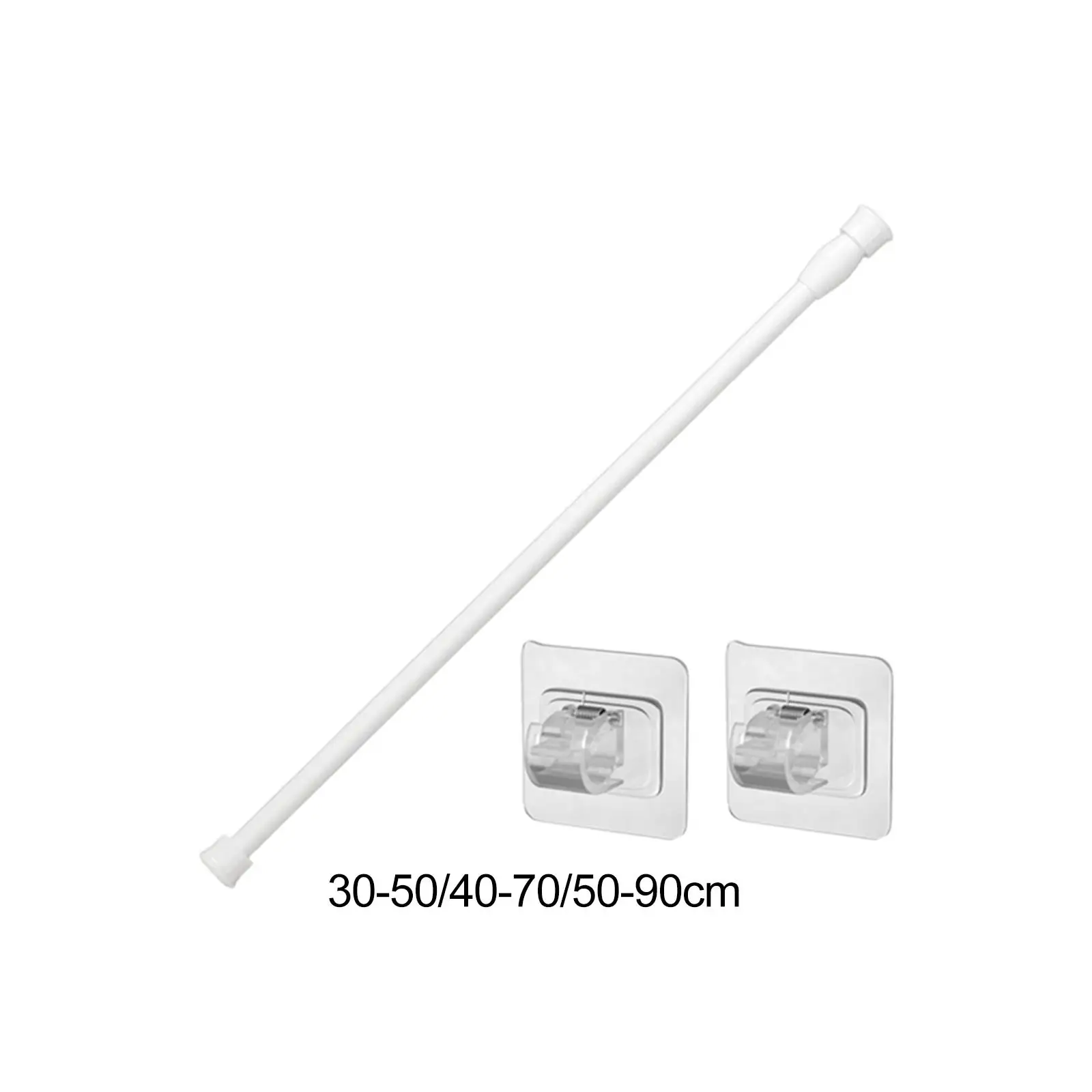 Telescopic Curtain Rod Shower Curtain Rod Telescoping Expandable White Easy