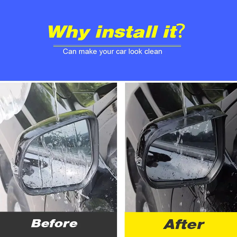 

Vtear Car Rearview Mirror Visor Protector Cover Rainproof Sun Snow Shield Frame Sticker Decoration Exterior For Haval H5 2024