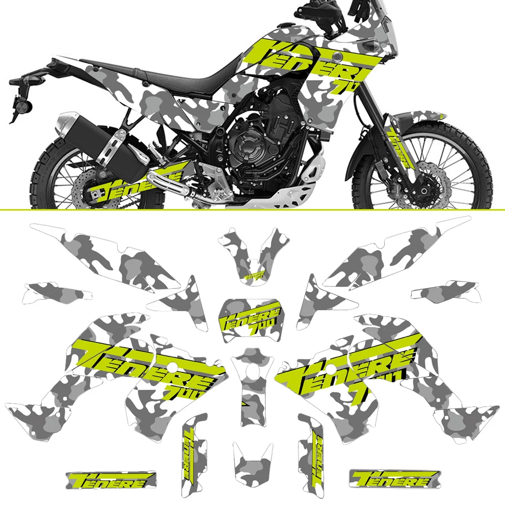 For Yamaha Tenere 700 Stickers Bodywork Graphic Decal T700 Fairing Decals Graphics for Yamaha Tenere 700 XTZ700 2019-2023