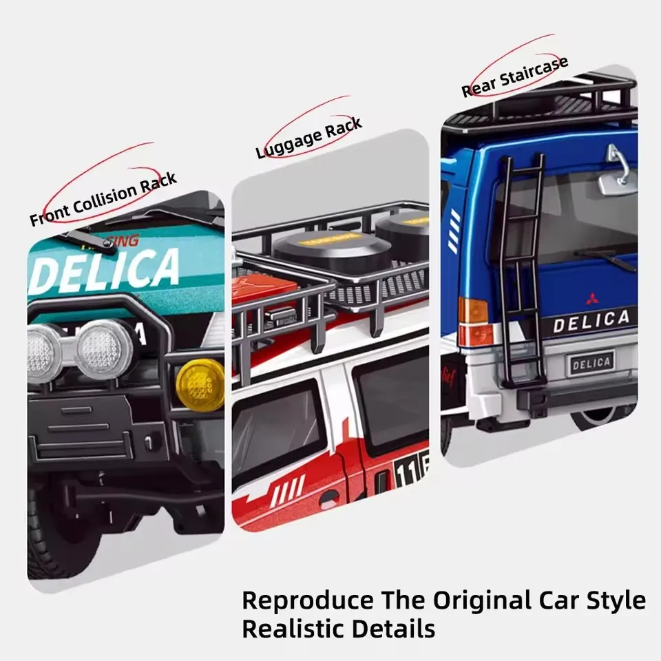 1/24 Remote Control Car Classic Camping Car 2WD/4WD RTR Off-road Vehicle Speed Drift Van Climbing RC Car Truck Toy Holiday Gift