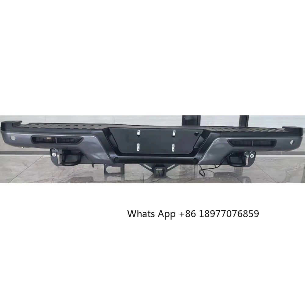 

Newest 4x4 Off-Road Steel Rear Bumper With Turn Signal Aftermarket Black Rear Bumper Guard For F150 2015-2021