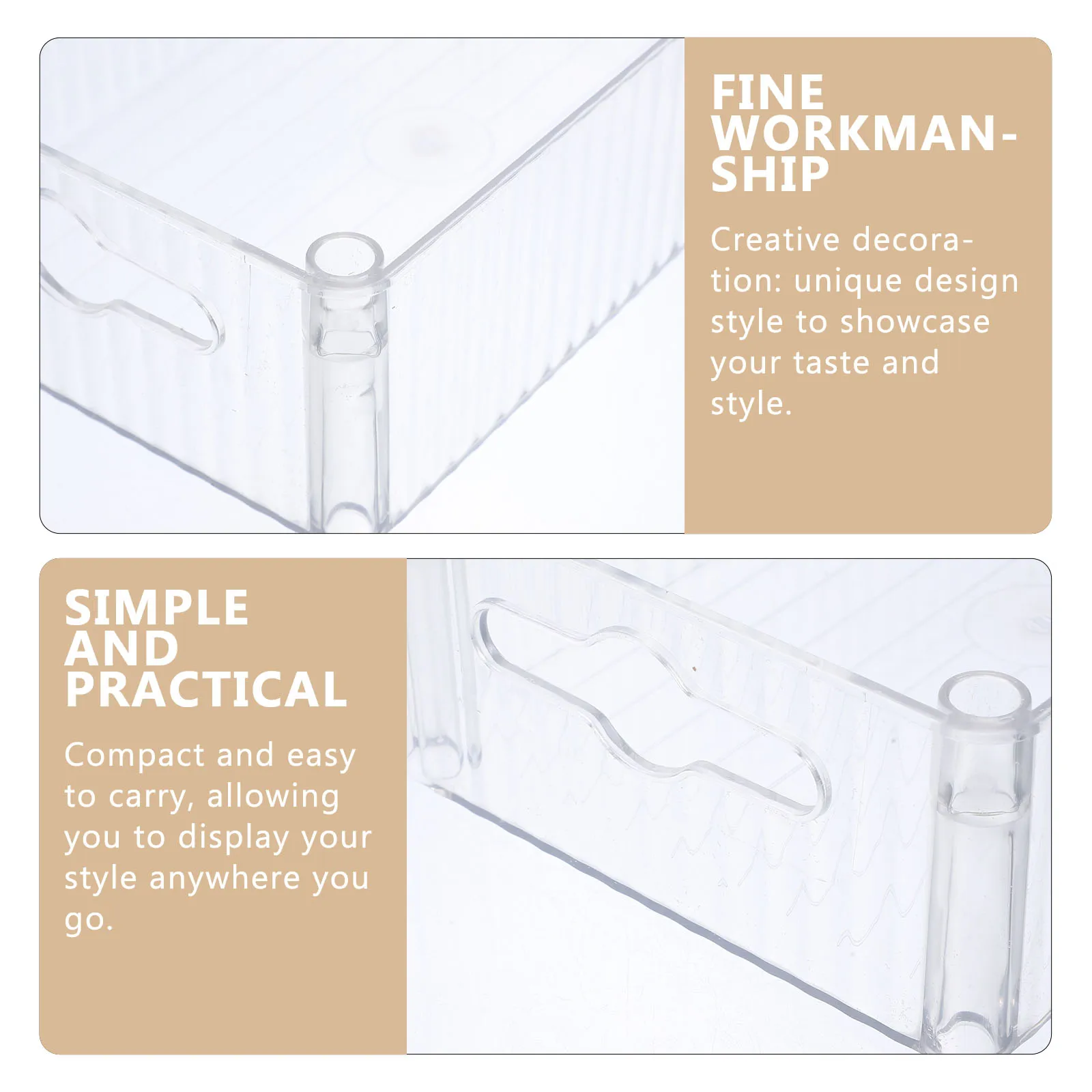 

Makeup Organizer Clear Double Tier Skincare Storage Rack Desk Dressing Table Vanity Shelf Display Holder