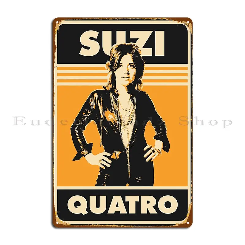 Suzi Quatro Glam Rock Metal Signs Classic Create Wall Cave Plaques Plaques Tin Sign Poster