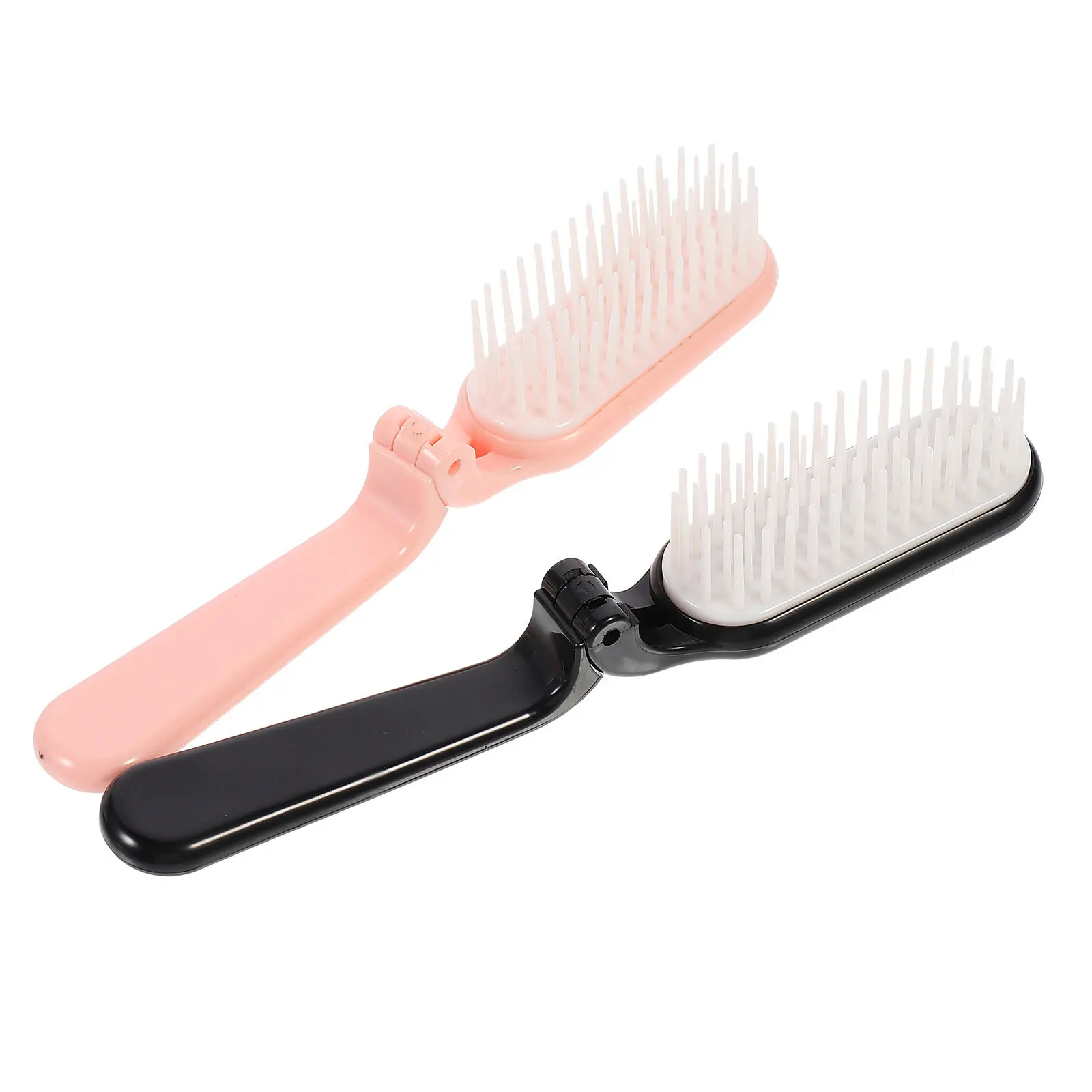 

Набор из 2 складных расчесок с гибкими щетинками для бережного массажа кожи головы, распутывания влажных и сухих волос, легкий, компактный, для путешествий