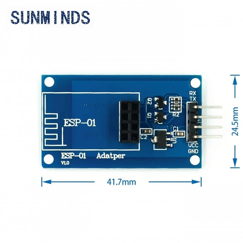 ESP8266 ESP-01 Serial WiFi Wireless Adapter Module 3.3V 5V Esp01 Breakout PCB Adapters Compatible For arduino