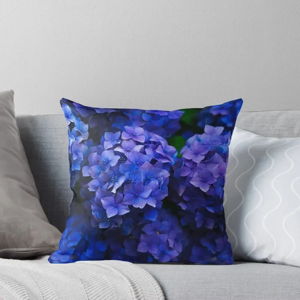 

Purple Hydrangea Flower Blossoms Throw Pillow Luxury Room Decorative Cushions Pillows Aesthetic Pillow Covers Decorative pillow