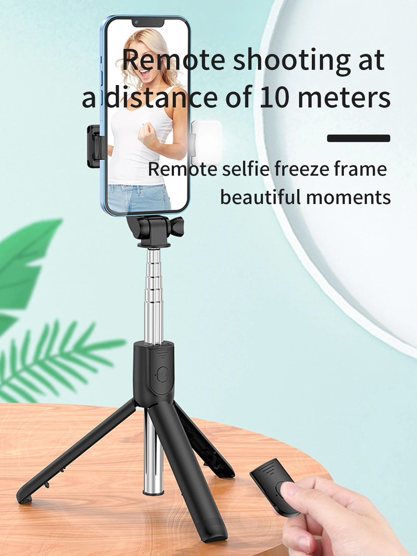 Selfie vara com tripé telescópico para viagens, suporte do telefone portátil, 700mm