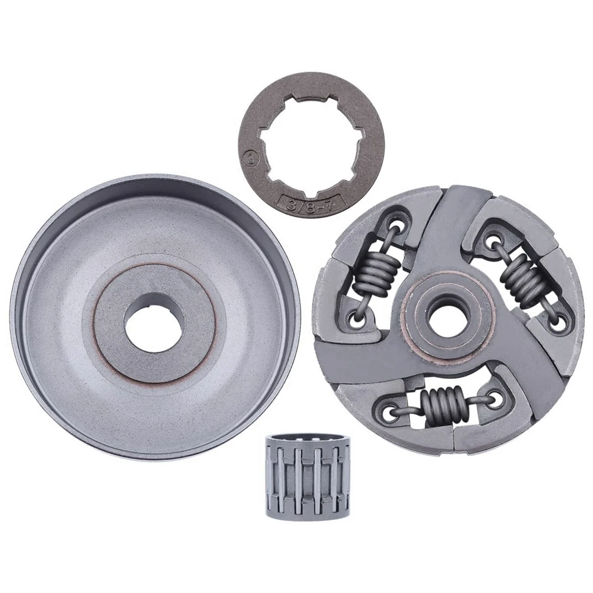 

ABRW-3/8-7T Clutch Drum Rim Sprocket Bearing Kit For Husqvarna 3120 394XP 395XP 3120XP Jonsered 2094 2095 Chainsaw 503701501