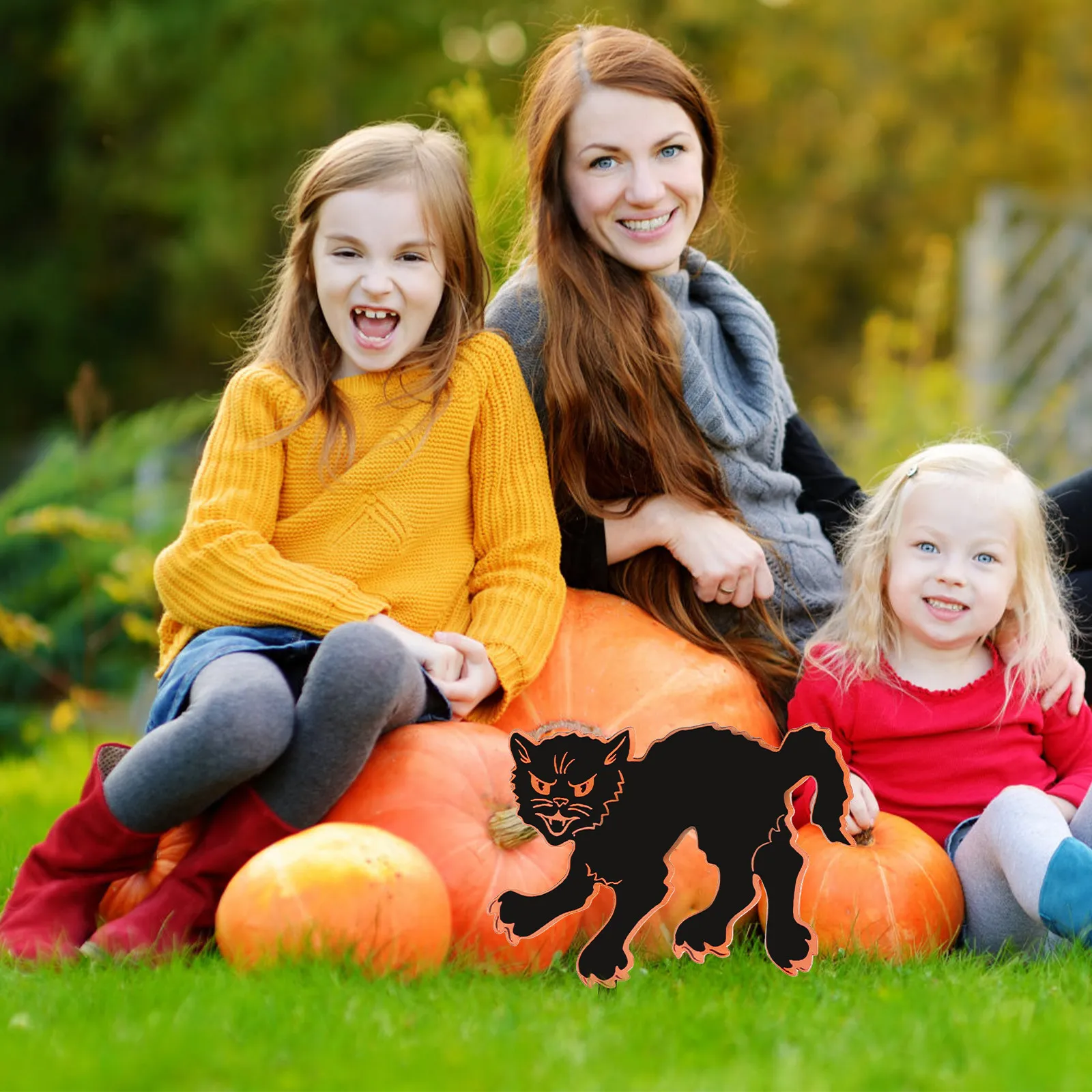 Halloween Garden Party Decoration Cat Decorations Outdoor Porch Sign Ornaments Signs Yard for
