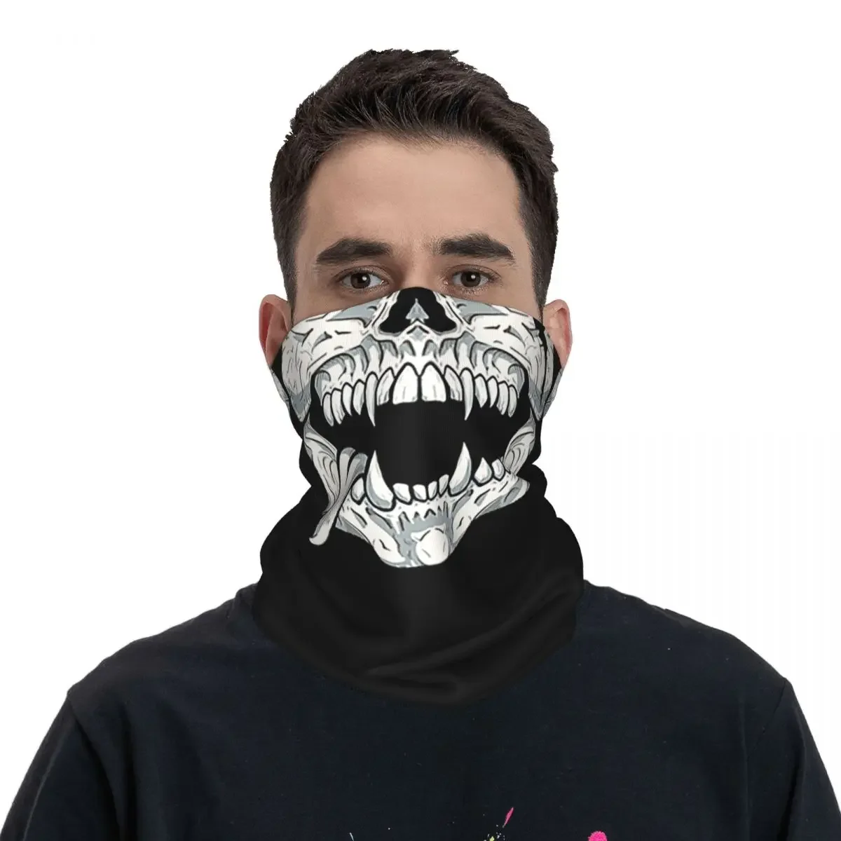 Maniac & quot Jet Upper Black   Bandana Neck Cover Printed Wrap Mask Scarf Multi-use FaceMask Riding For Men Adult Winter