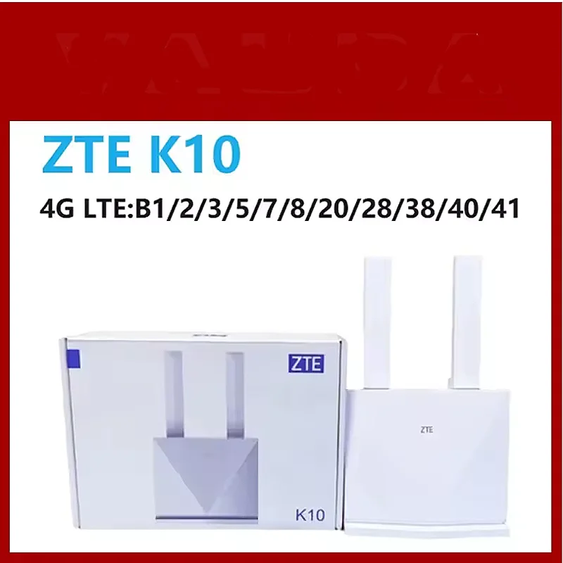 

Разблокированный маршрутизатор ZTE K10 4G CPE LTE B1/2/3/5/7/8/20/28/38/40/41 CPE RJ45/RJ11 Беспроводная точка доступа