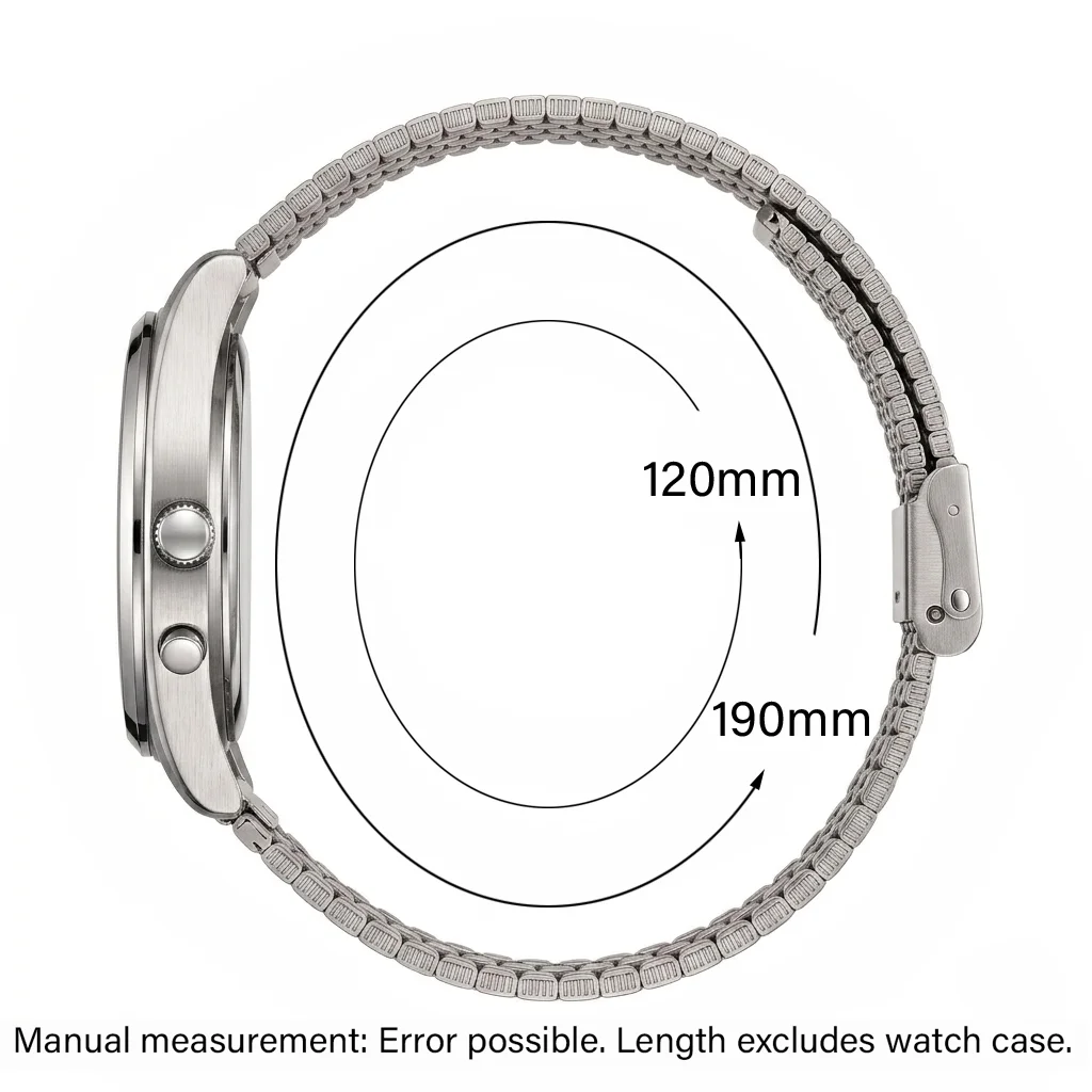 Vintage Mesh Stainless Steel Watchband 20mm 22mm Quick Release Thin Metal Watch Bracelet Adjustable Sliding Clasp Strap For Men