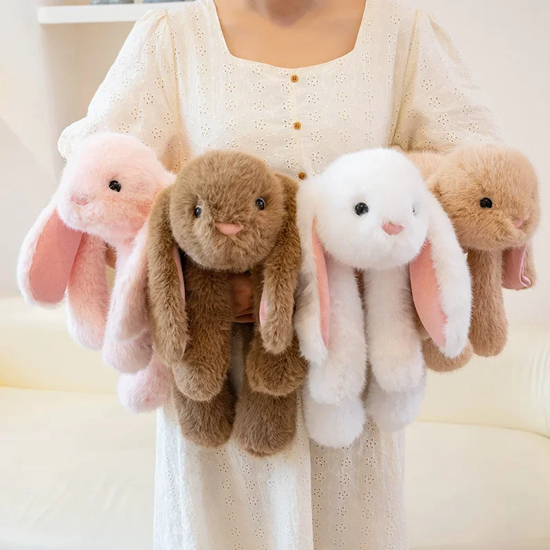 

Lovely Appease Rabbit Plush ToysStuffed Lying Prone Cartoon Bunny Doll Warm Cozy Children Companion Animal Bedroom Decor