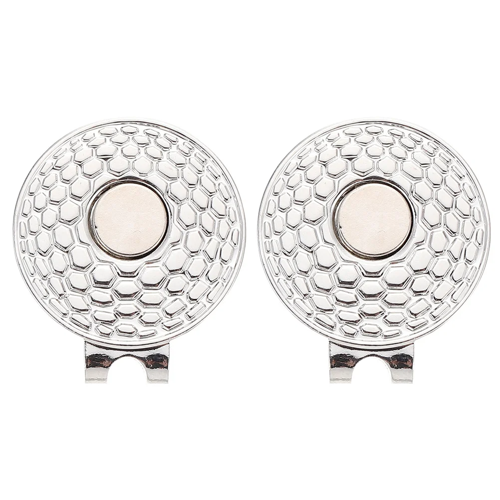 

2 Pcs Golf Hat Clip Supplies New Accessories Balls Professional Golfs Markers Delicate Clips Exquisite Carving for Major