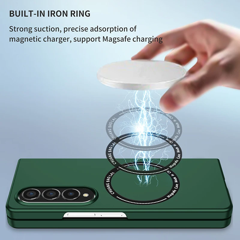 Magnetic Wireless Charging Case for Samsung Galaxy Z Fold 3 4 5 Magsafe Cover Cases Shockproof and Anti fingerprints Fold6 Case