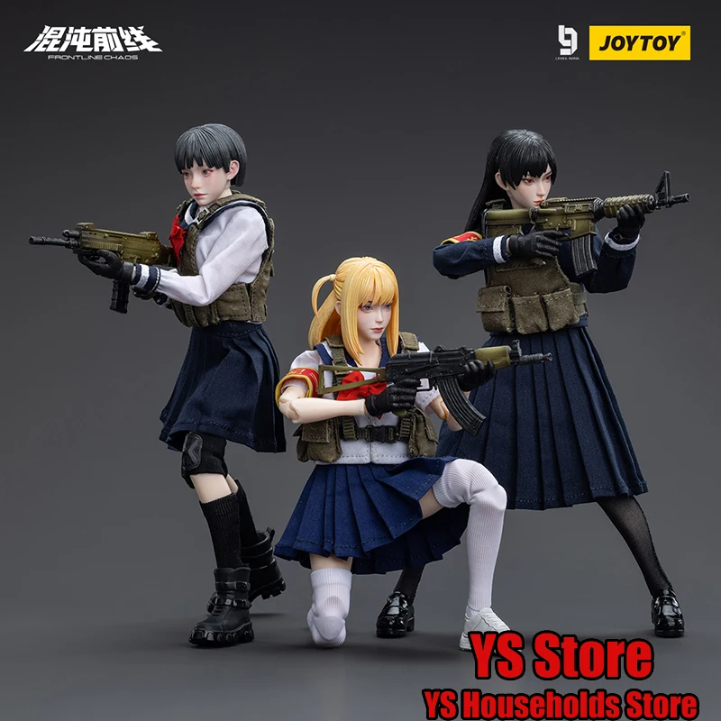 

JOYTOY LEVEL9 1/12 FRONTLINE CHAOS Triple Girl Team AMY DORA XENA Mini 6" Full Set Mobile Suit Girl Figurine Fans Collection