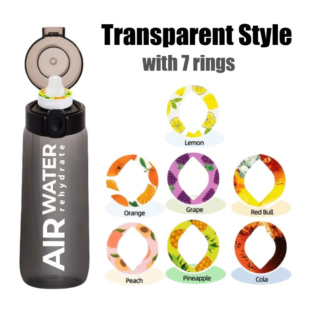 750 ml / 25 oz waterfles met fruitsmaak 0 suiker 0 calorieën sportdrinkbeker met 7 fruitpods ideaal voor fitnesssporten buiten