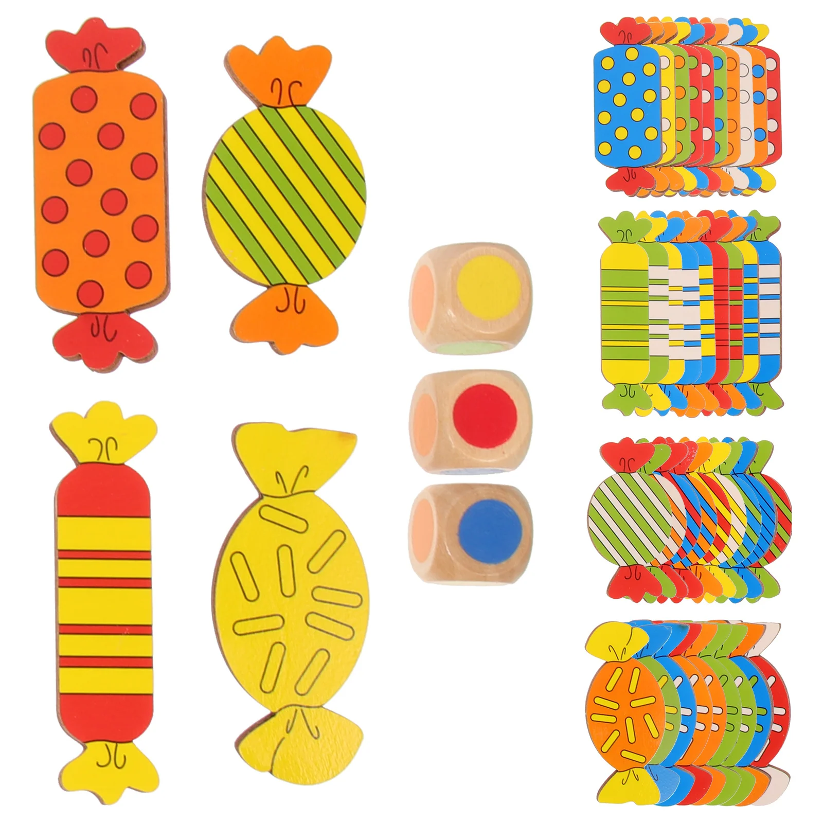 1 set giochi da tavolo con abbinamento colori per bambini educativi interattivi a forma di caramella Montessori apprendimento precoce pensiero logico cognitivo