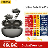 Global Version realme Buds Air 6 Pro True Wireless Earphone 50dB Deep Sea Noise Reduction 2.0 Bluetooth 5.3 IP55 Headphone