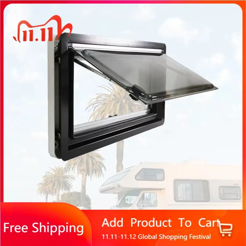 ملحقات STLF RV نافذة الزاوية اليمنى مع أسطوانة شاشة الحشرات نافذة RV أعمى 450*500 مم لمقطورة متنقلة #1