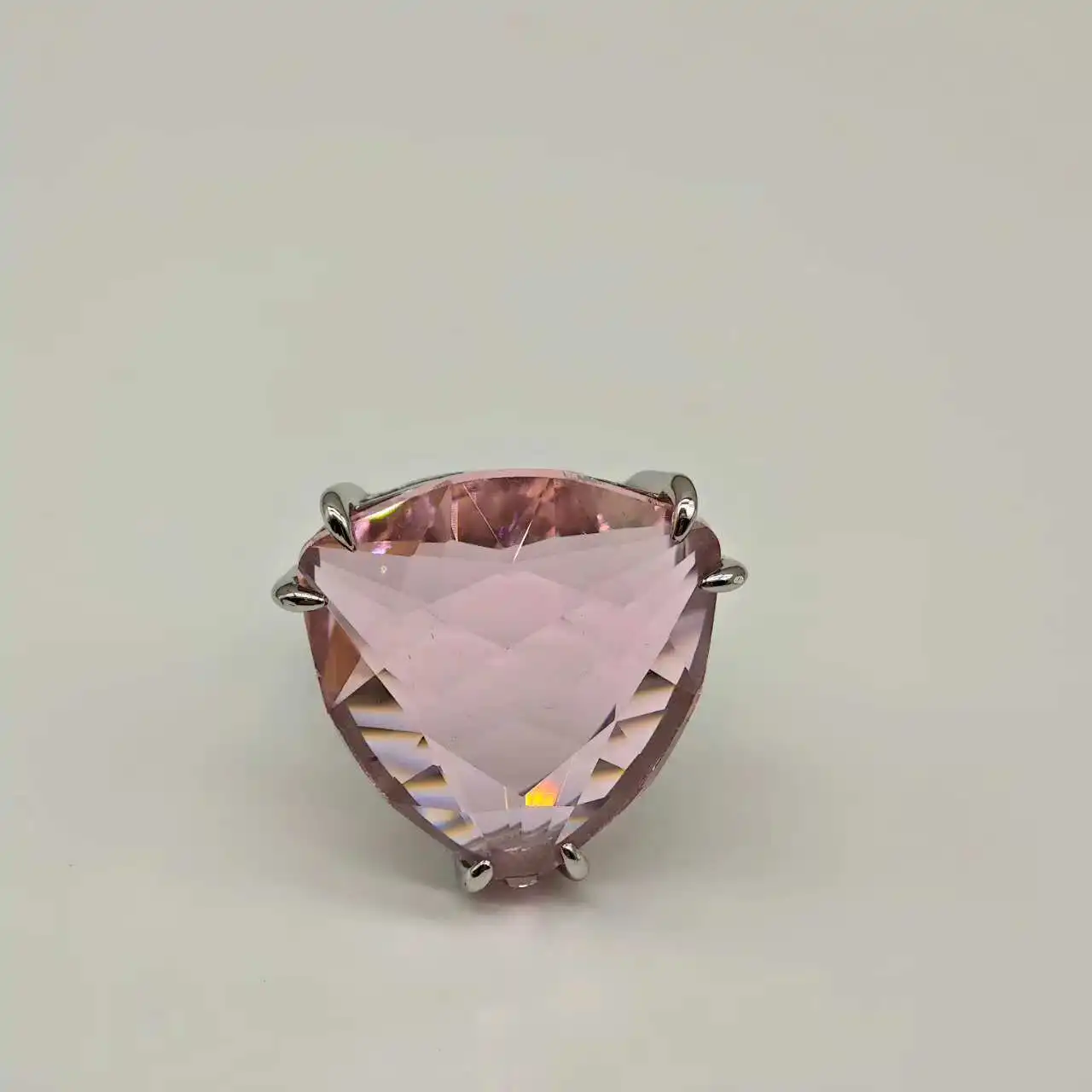 

Crystal Ring, Romantic Heart, Irregular Personality, Pink Diamond ring for ladies