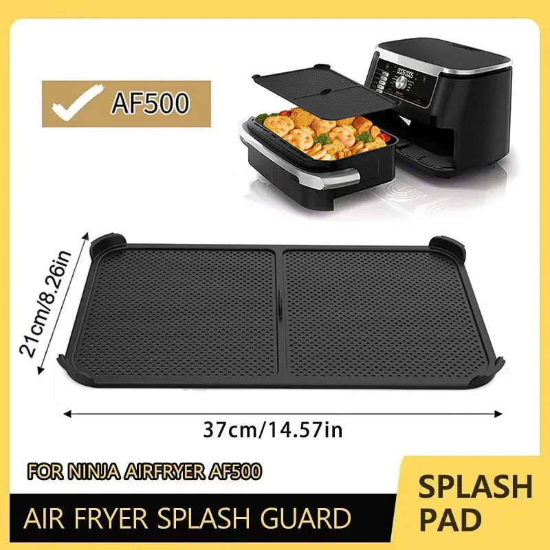 1-2pcs Reusable Air Fryer Splash Guard for Ninja AF500 Air Fryer Liners Effective Grease Splatter Shield Baking Accessories