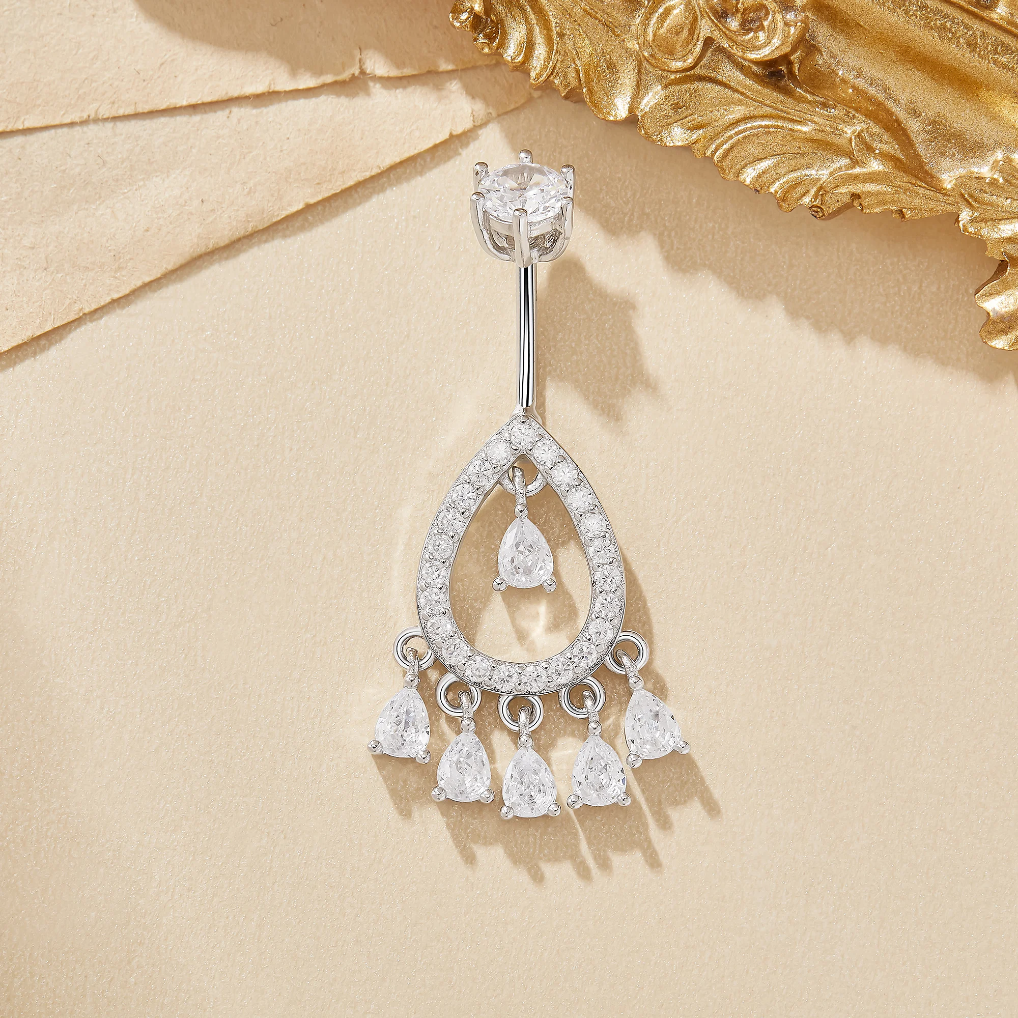 

Pear Drop Ring CZ Stone Solid 925 Sterling Silver Belly Button Ring Belly Piercing Navel Bar Curved Barbell Navel Ring 6730008