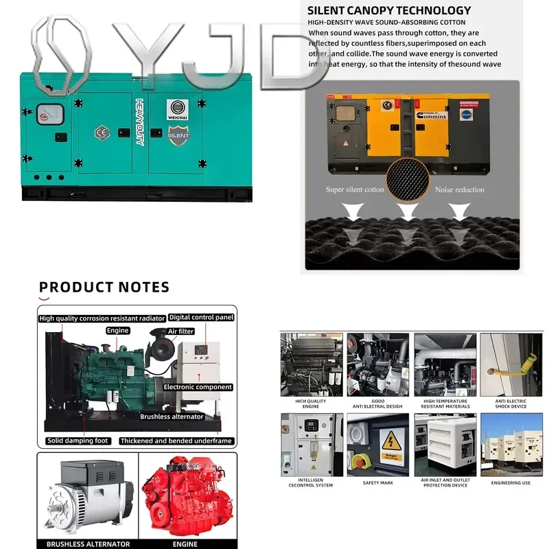 30kW 50kw Three Phase DC Weicai Yuchai Generator 50/60Hz Super Silent Trailer Type with Remote/Auto Start