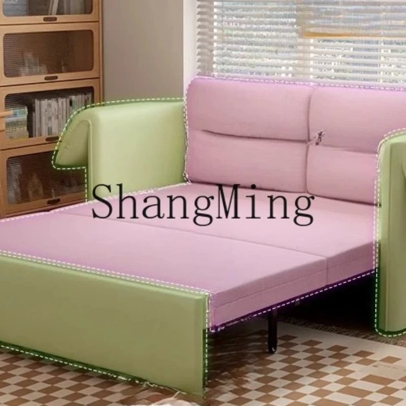 

FG sofa bed folding dual-purpose multi-function retractable elephant living room small apartment cream wind double sofa